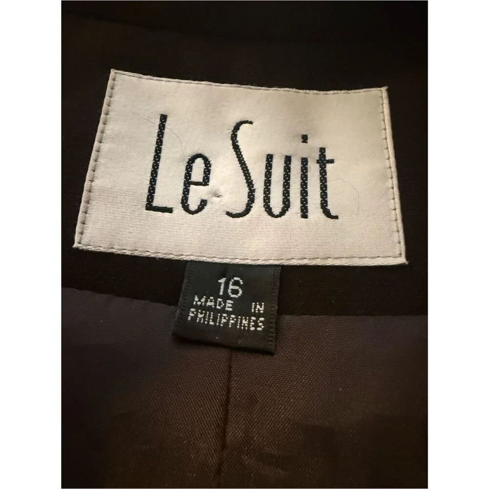 Le Suit Skirt Suit Woman's Size 16 Brown 2-Piece Set Blazer & Skirt